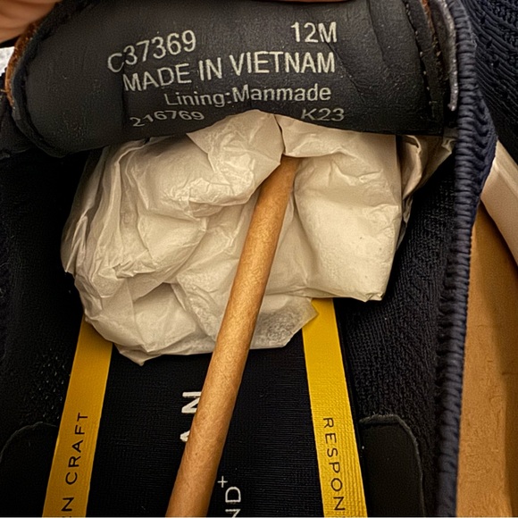 Cole Haan Grand Stretch Knit Wing Tip Oxford shoes navy blue C37369 Mens Sz 13M - Picture 9 of 9